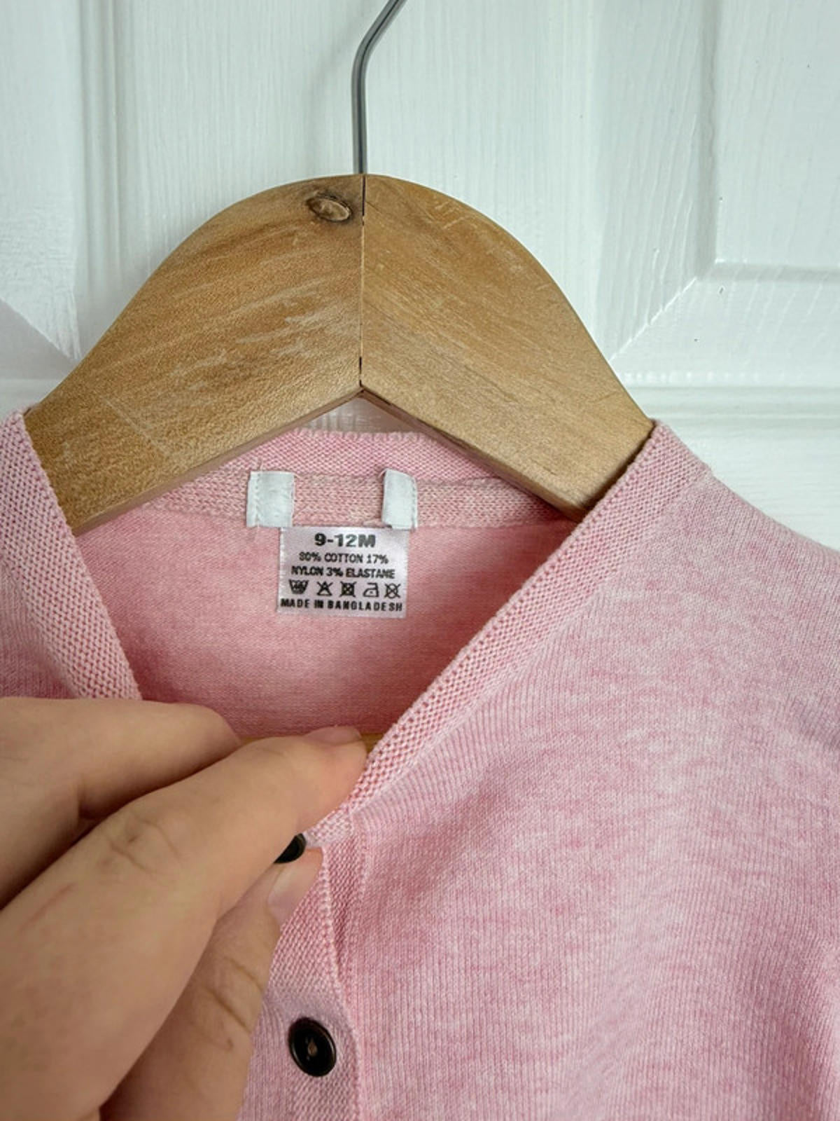 NEW Ex NXT Light Pink Fine Knit Button Cardigan - Girls 9 - 12 Months - Back On The Shelves High Street Discount Outlet Online UK