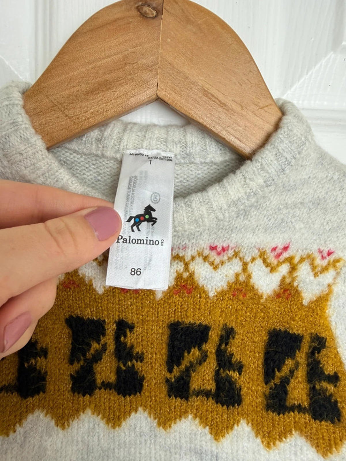 Palomino Kids Light Grey Fair Isle Knit Jumper - Unisex 18 - 24 Months - Back On The Shelves High Street Discount Outlet Online UK