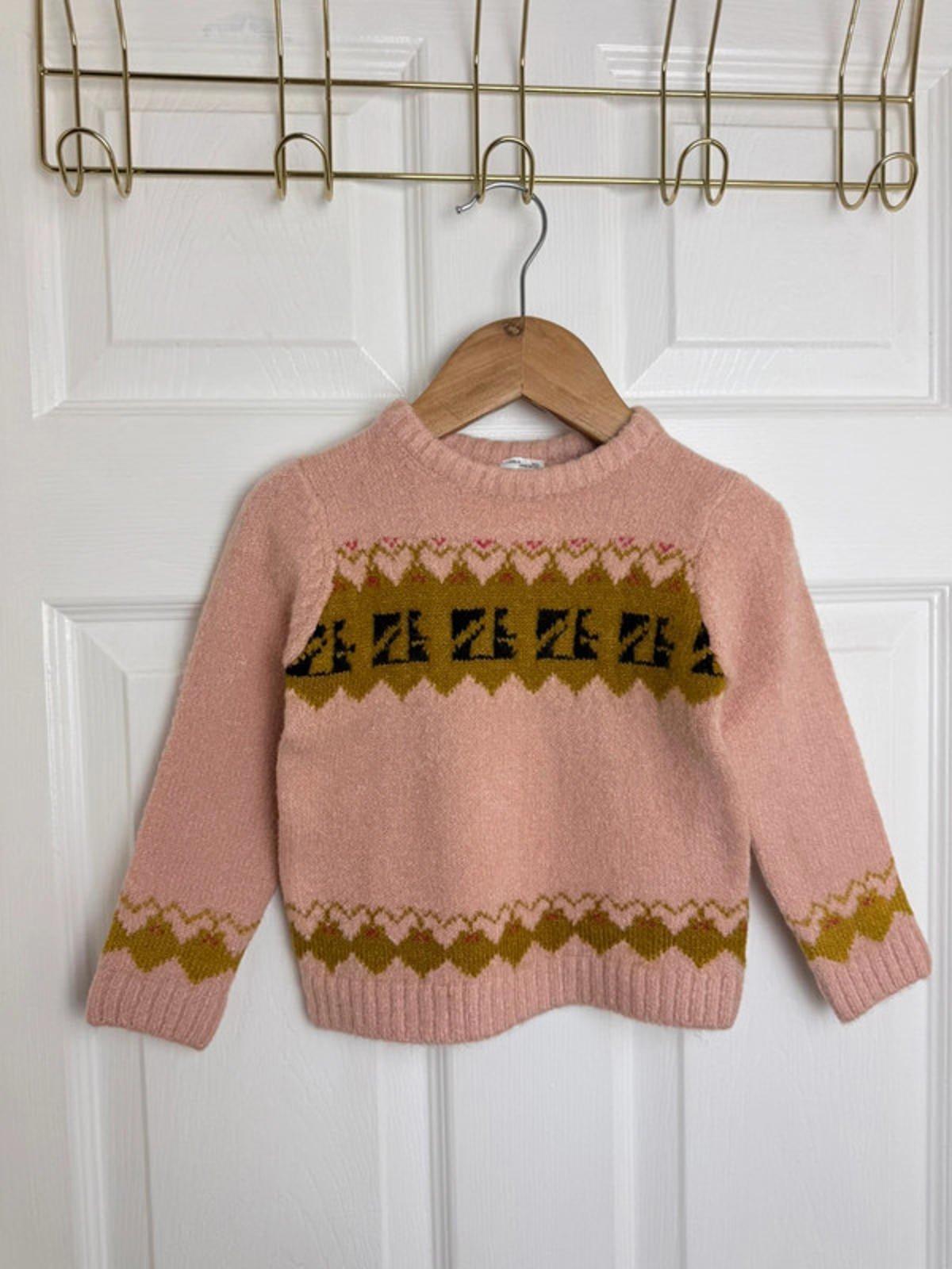 Palomino Kids Pink Fair Isle Knit Jumper - Unisex 18 - 24 Months - Back On The Shelves High Street Discount Outlet Online UK