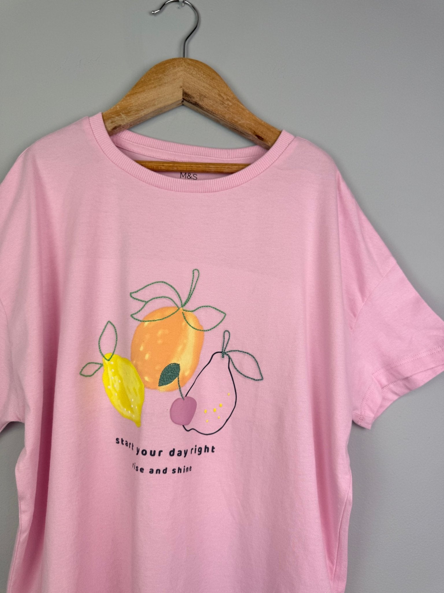 Rise and Shine Fruit Shortie Pyjama Set - Girls 10 - 15 Years - Back On The Shelves High Street Discount Outlet Online UK