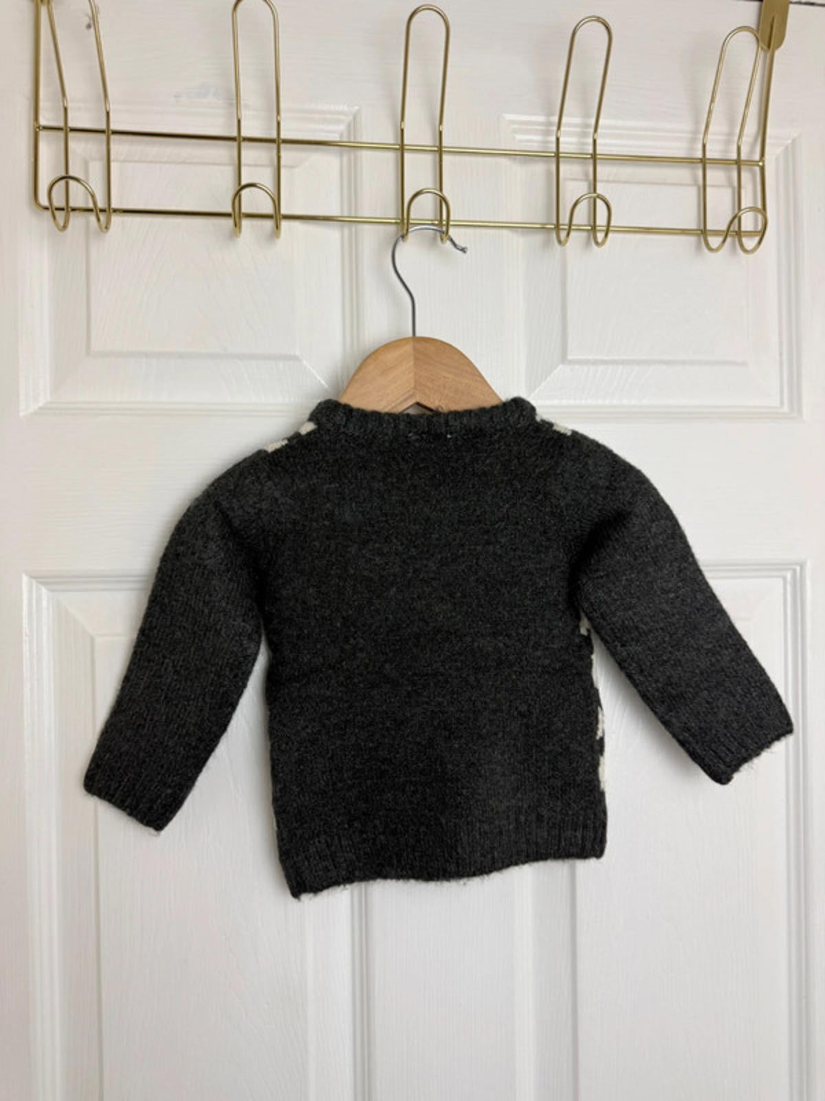 Palomino Kids Charcoal & Cream Diamond Knit Jumper - Boys 18 - 24 Months - Back On The Shelves High Street Discount Outlet Online UK