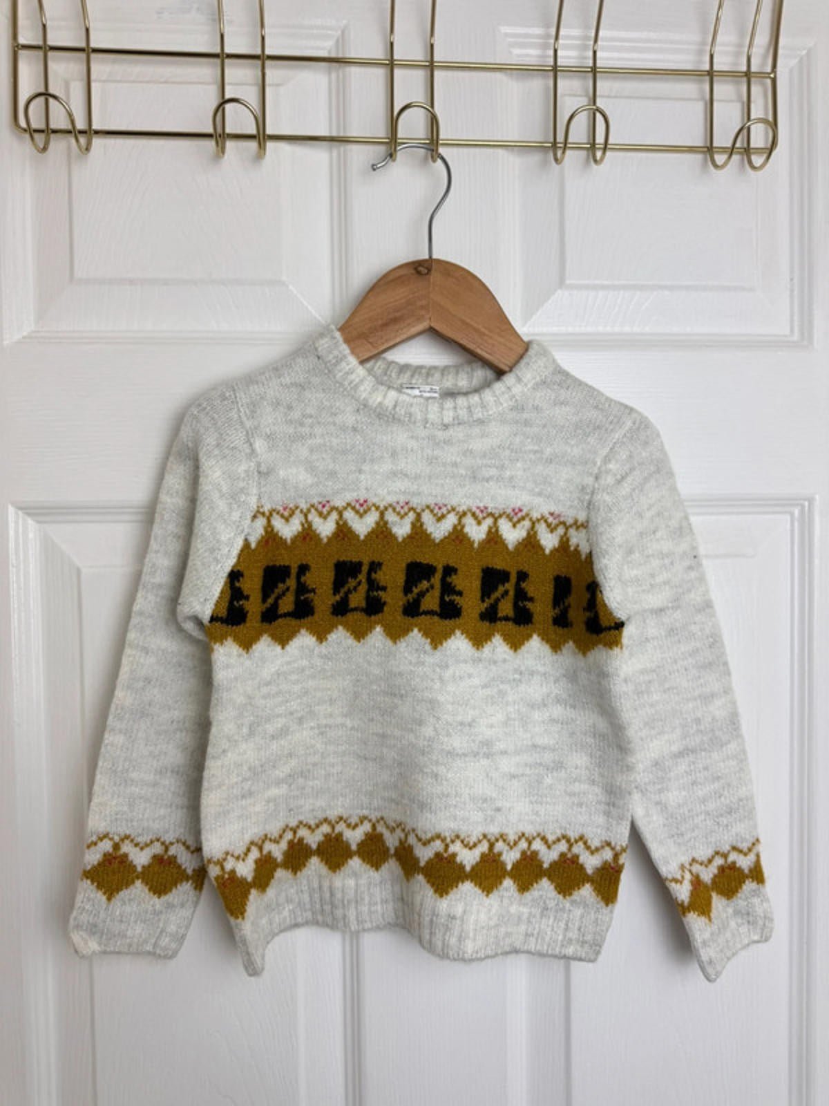 Palomino Kids Light Grey Fair Isle Knit Jumper - Unisex 3 Years - Back On The Shelves High Street Discount Outlet Online UK
