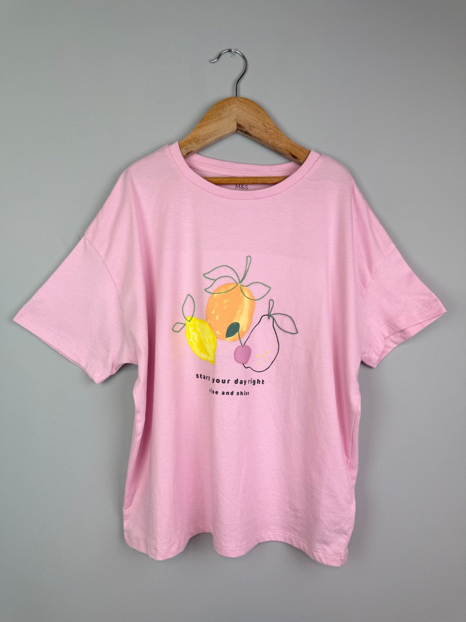 Rise and Shine Fruit Shortie Pyjama Set - Girls 10 - 15 Years - Back On The Shelves High Street Discount Outlet Online UK