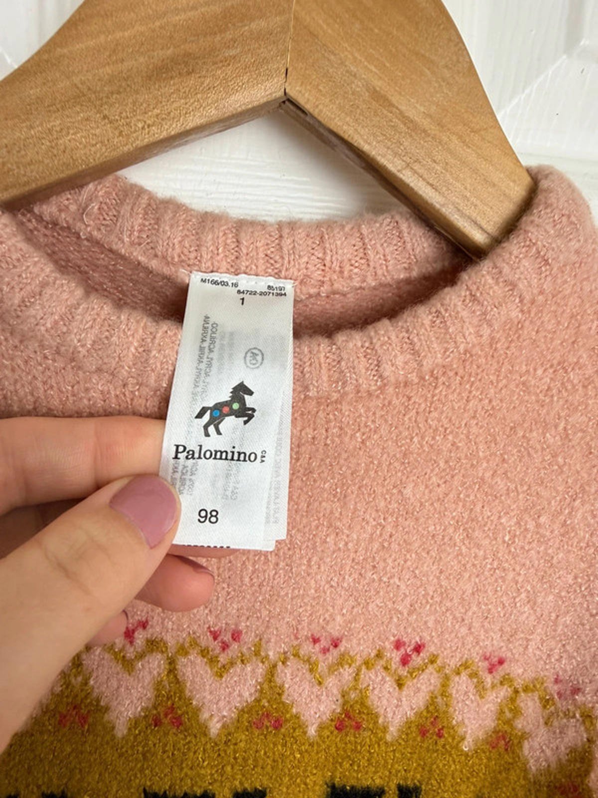 Palomino Kids Pink Fair Isle Knit Jumper - Unisex 3 Years - Back On The Shelves High Street Discount Outlet Online UK