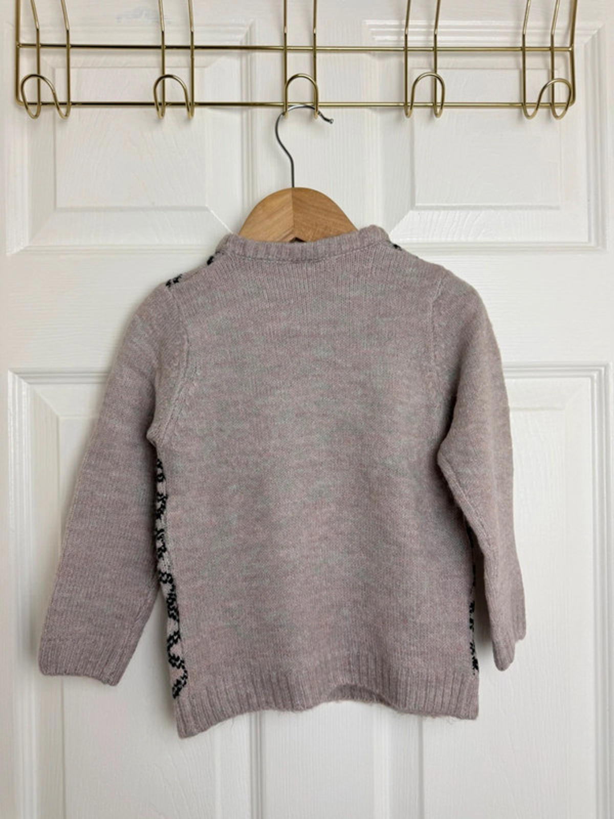 Palomino Kids Blush Pink & Black Diamond Knit Jumper - Unisex 2 Years - Back On The Shelves High Street Discount Outlet Online UK