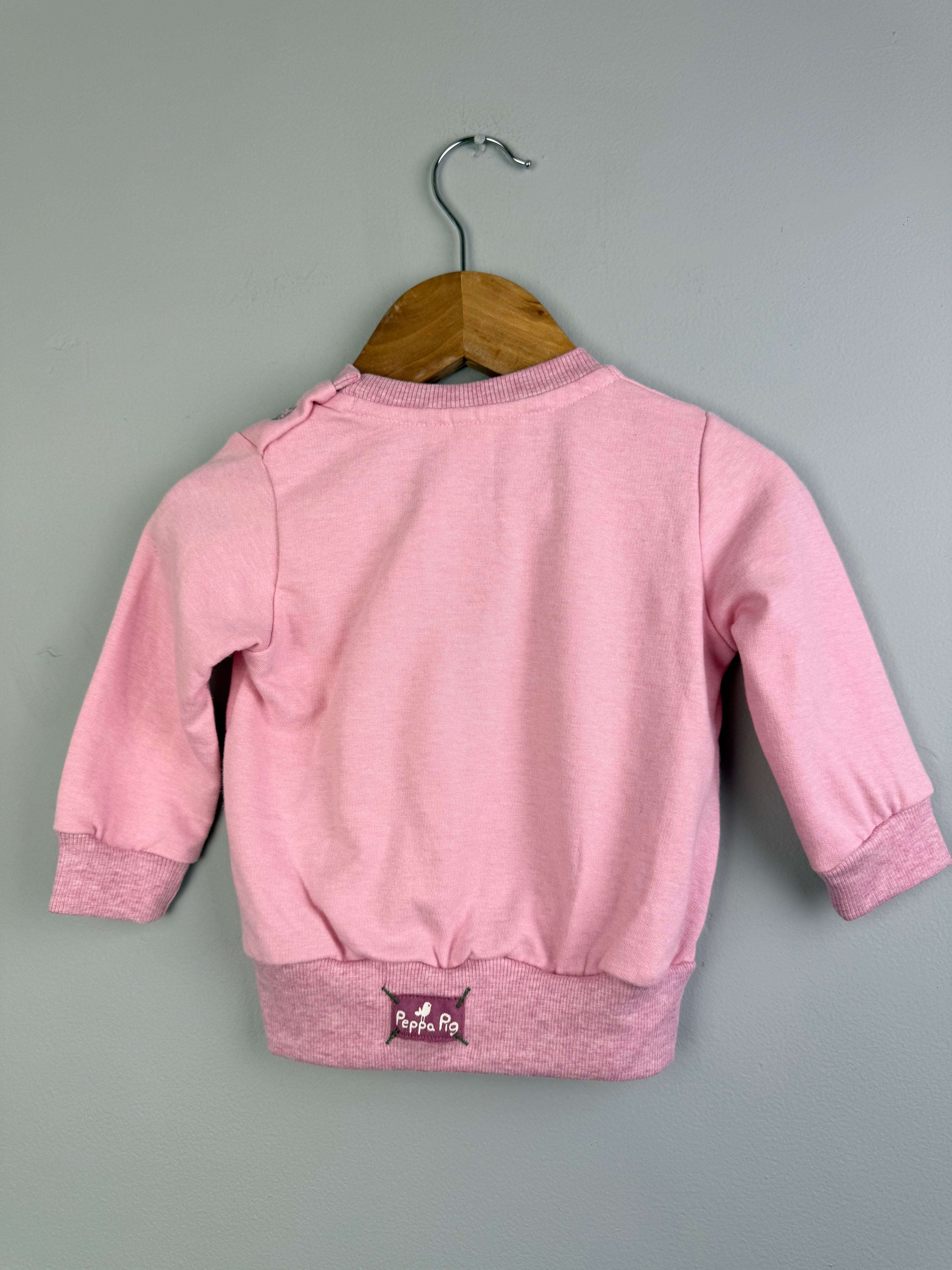 Peppa Pig Pink Floral Jumper - Baby Girls 6-36 Months