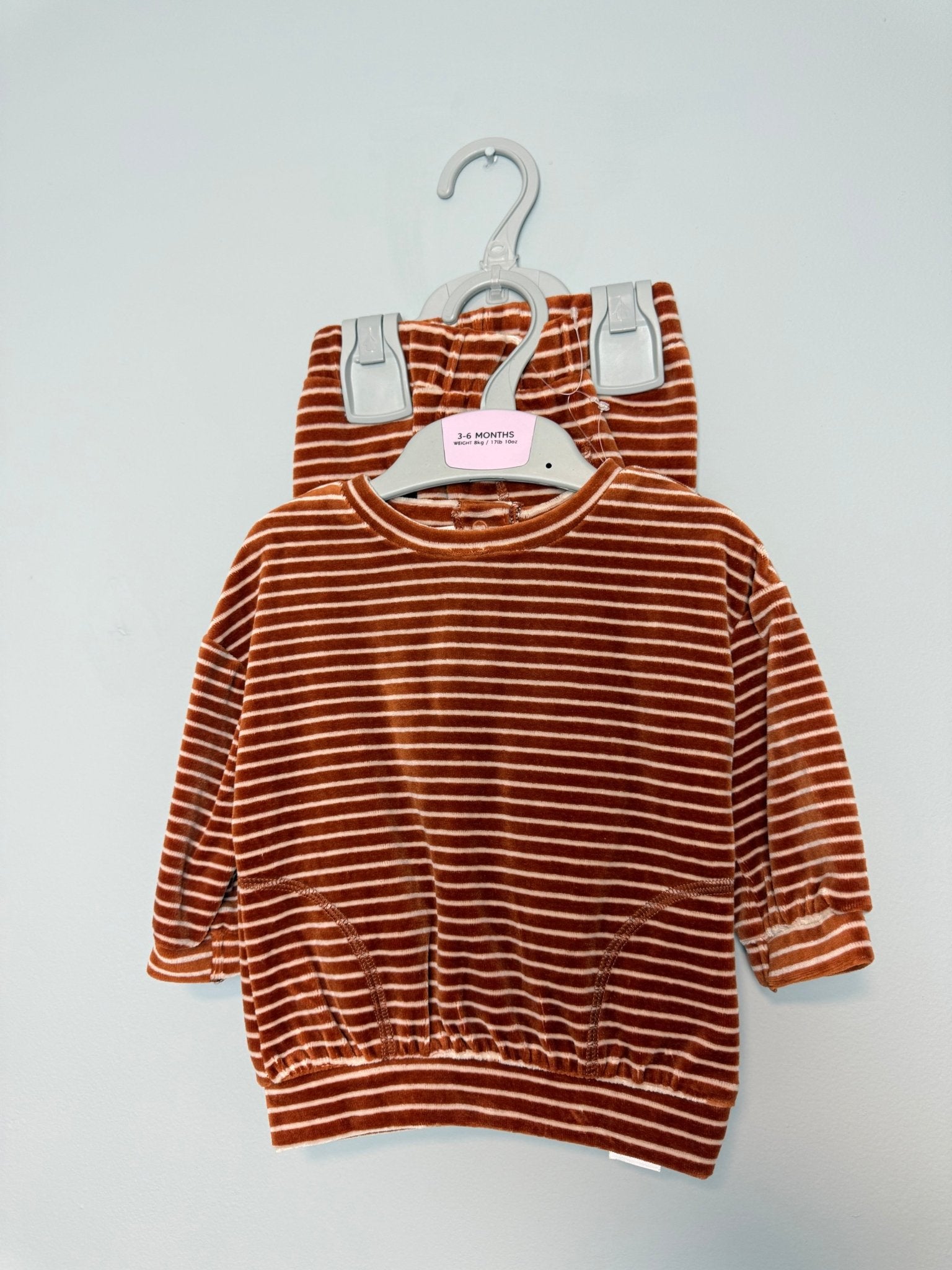 NEW Crocodile Velour Jumper & Joggers Outfit - Baby Boys 3 - 6 Months - Back On The Shelves High Street Discount Outlet Online UK