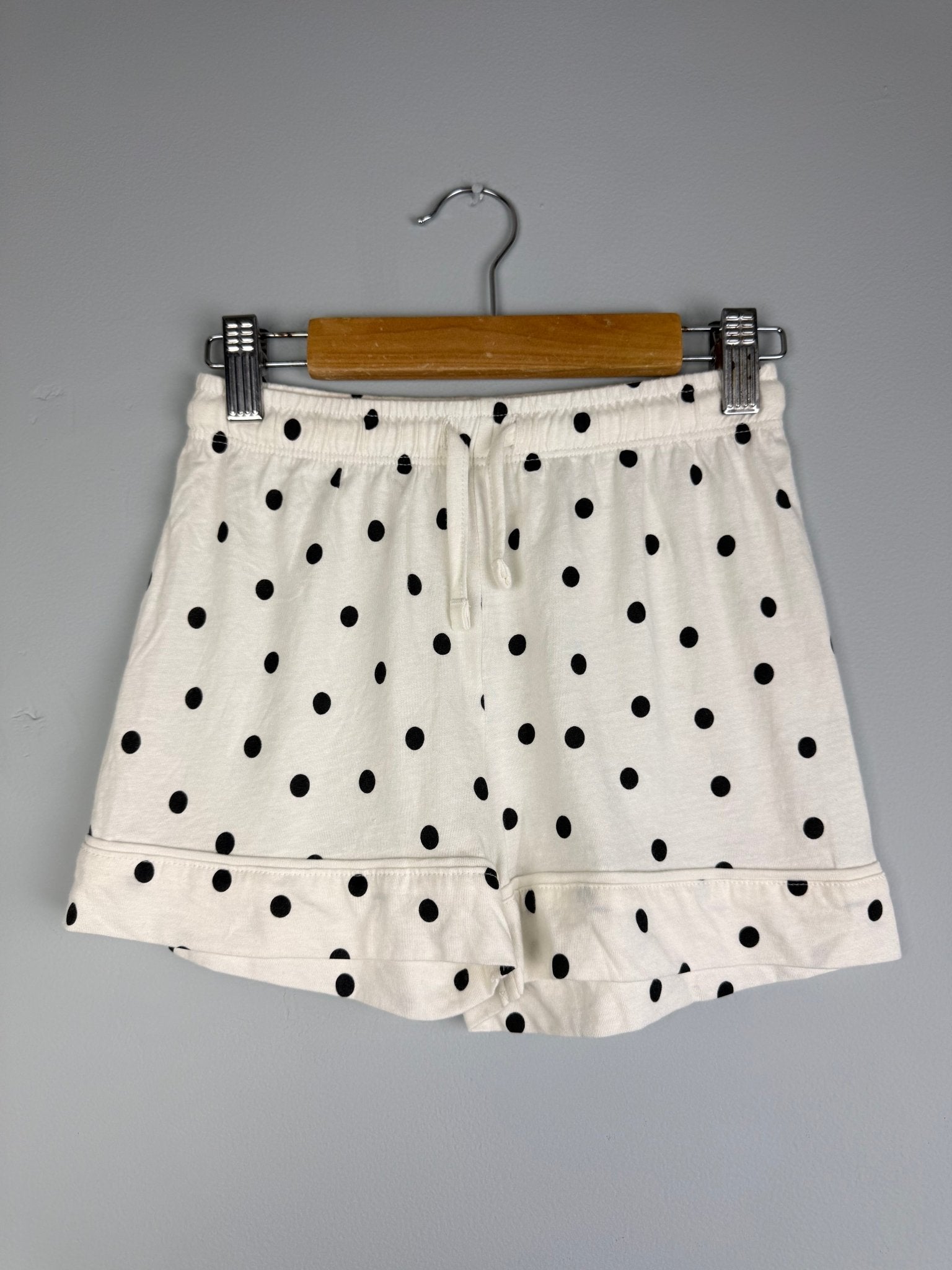 Kids Cream Spotty Shortie Pyjama Set - Girls 4 - 14 Years - Back On The Shelves High Street Discount Outlet Online UK