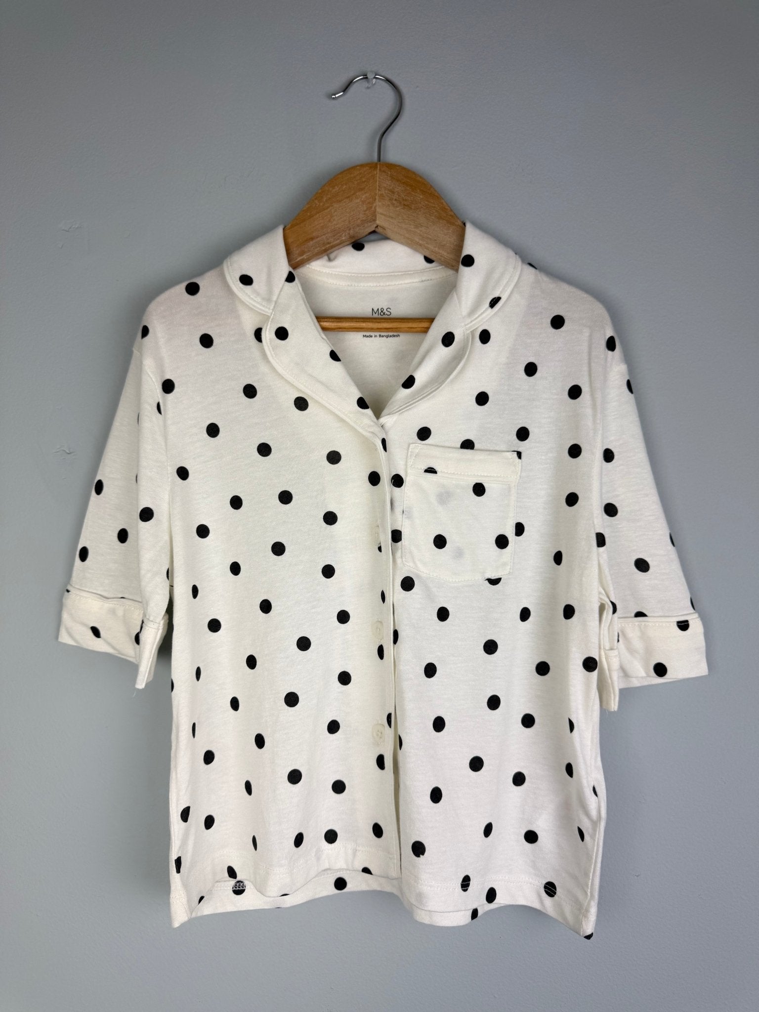 Kids Cream Spotty Shortie Pyjama Set - Girls 4 - 14 Years - Back On The Shelves High Street Discount Outlet Online UK