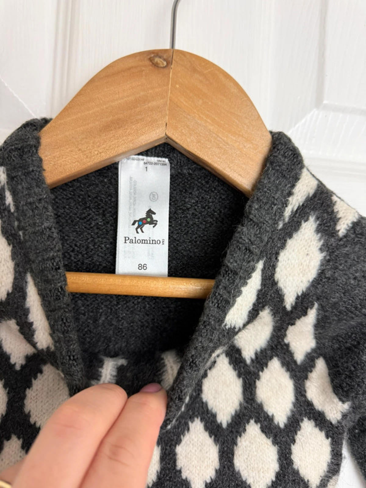 Palomino Kids Charcoal & Cream Diamond Knit Jumper - Boys 18 - 24 Months - Back On The Shelves High Street Discount Outlet Online UK