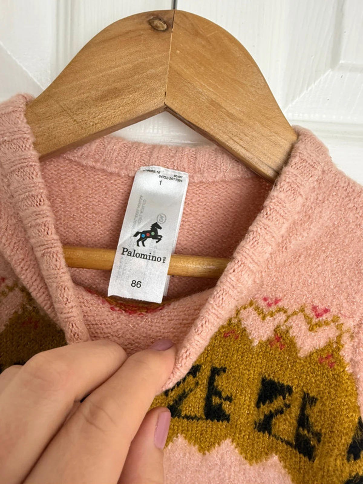 Palomino Kids Pink Fair Isle Knit Jumper - Unisex 18 - 24 Months - Back On The Shelves High Street Discount Outlet Online UK
