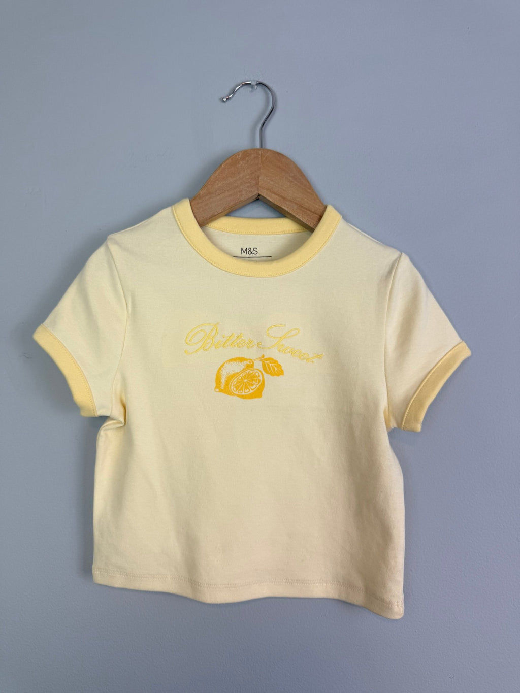 Ex MS Lemon Short Sleeve Top - Girls 6 - 16 Years - Back On The Shelves High Street Discount Outlet Online UK