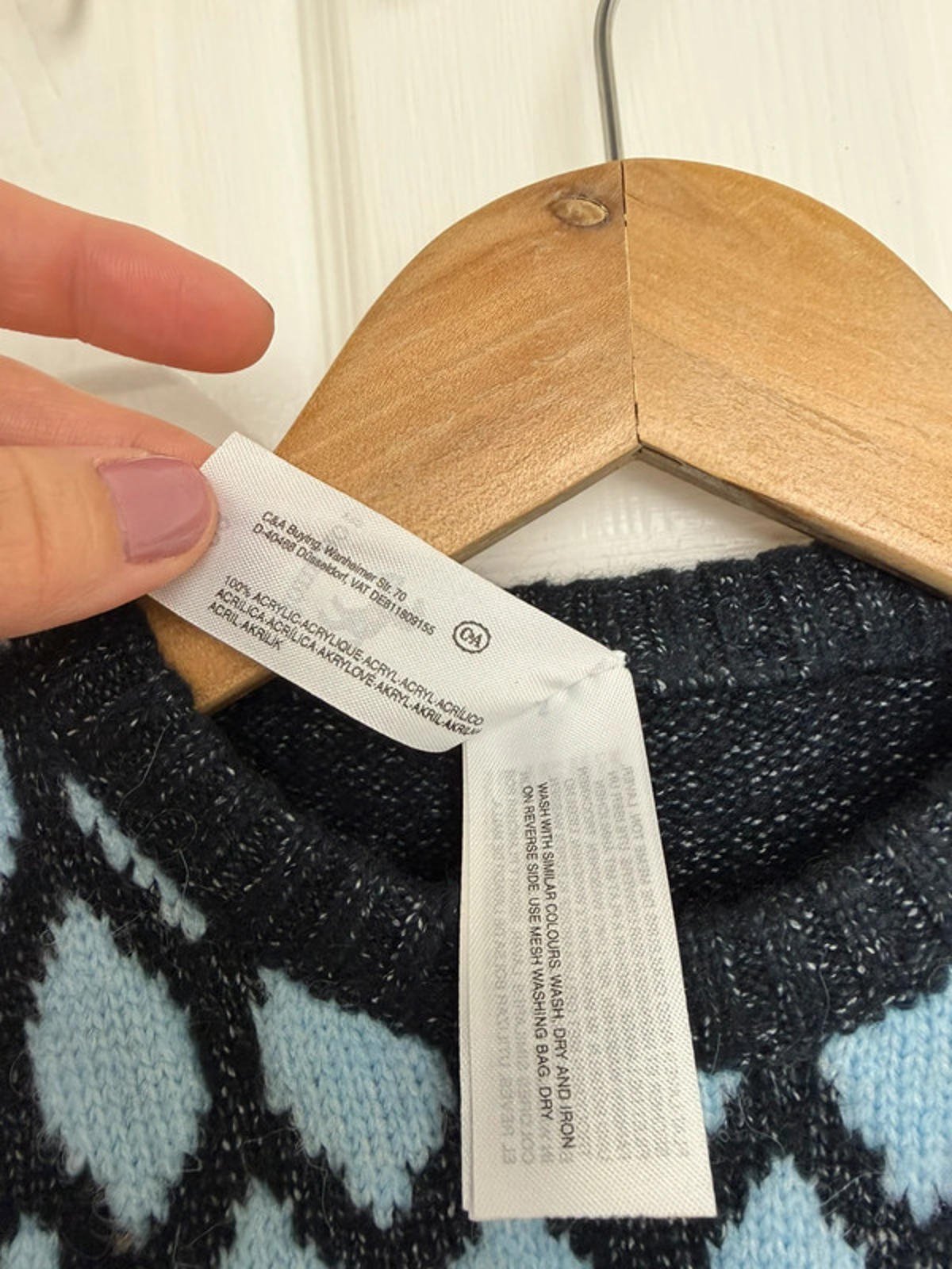 Palomino Kids Black & Blue Diamond Knit Jumper - Boys 3 Years - Back On The Shelves High Street Discount Outlet Online UK
