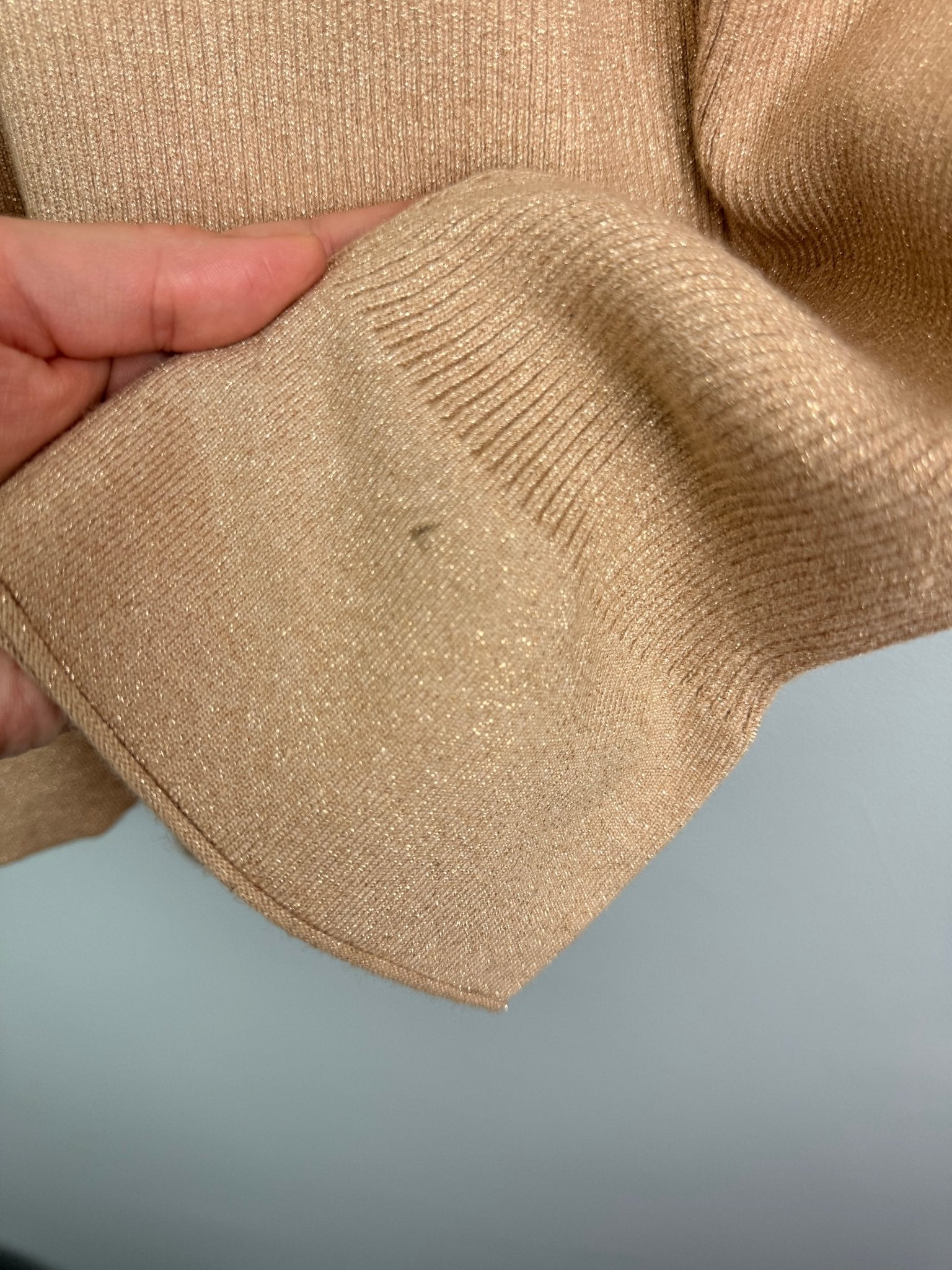 Ladies Ex MS Gold Shimmer Open Cardigan - Size M - Back On The Shelves High Street Discount Outlet Online UK