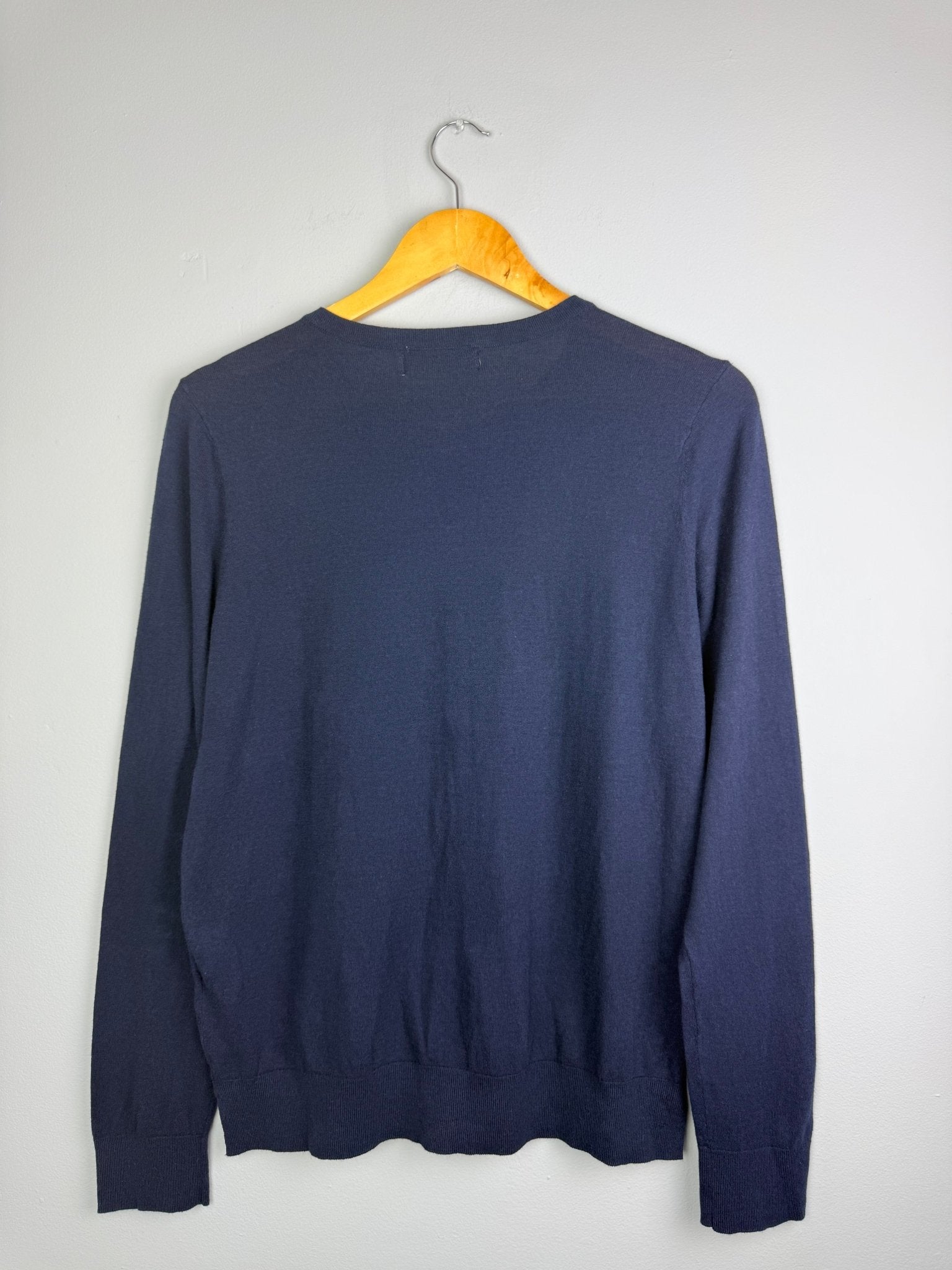 Ladies Ex MS Navy Button Cardigan - Size L - Back On The Shelves High Street Discount Outlet Online UK