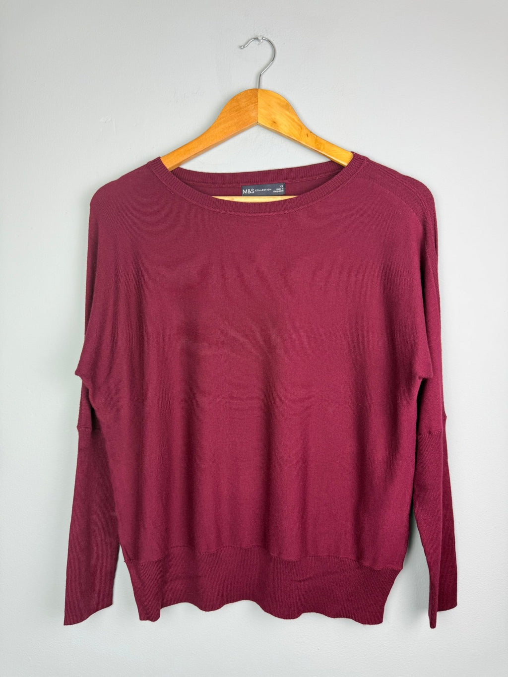 Ladies Ex MS Red Knit Jumper - Size XS - Back On The Shelves High Street Discount Outlet Online UK