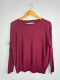 Ladies Ex MS Red Knit Jumper - Size XS - Back On The Shelves High Street Discount Outlet Online UK