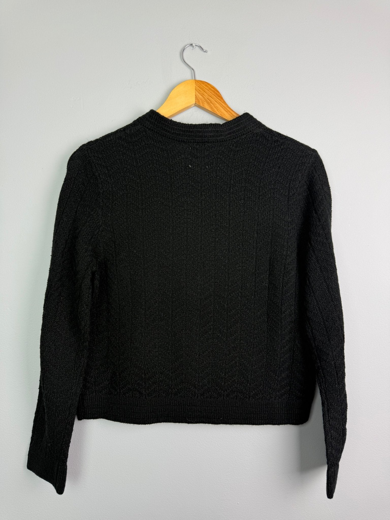 Ladies Ex RI Black Button Cardigan - Size S - Back On The Shelves High Street Discount Outlet Online UK