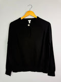 Ladies Ex RI Black Decorative Knit Jumper - Size M - Back On The Shelves High Street Discount Outlet Online UK