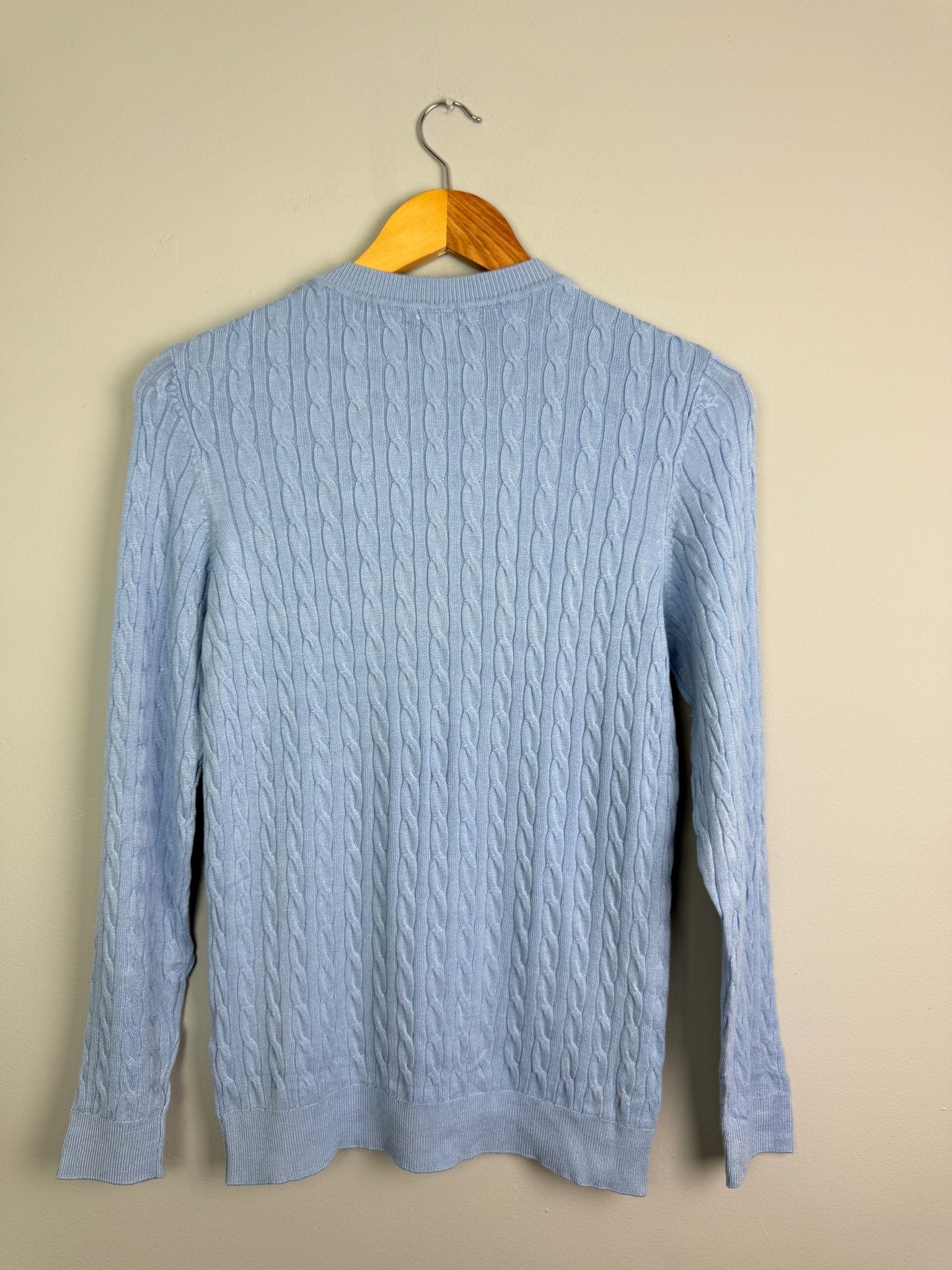 Ladies Ex RI Blue Cable Knit Jumper - Size M - Back On The Shelves High Street Discount Outlet Online UK