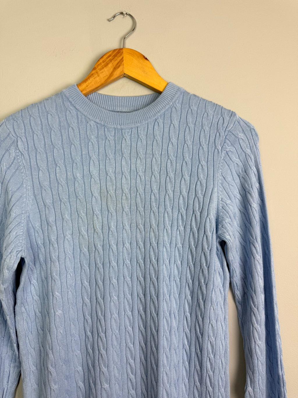 Ladies Ex RI Blue Cable Knit Jumper - Size M - Back On The Shelves High Street Discount Outlet Online UK