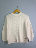 Ladies Ex RI Cream Cable Knit Jumper - Size S - Back On The Shelves High Street Discount Outlet Online UK