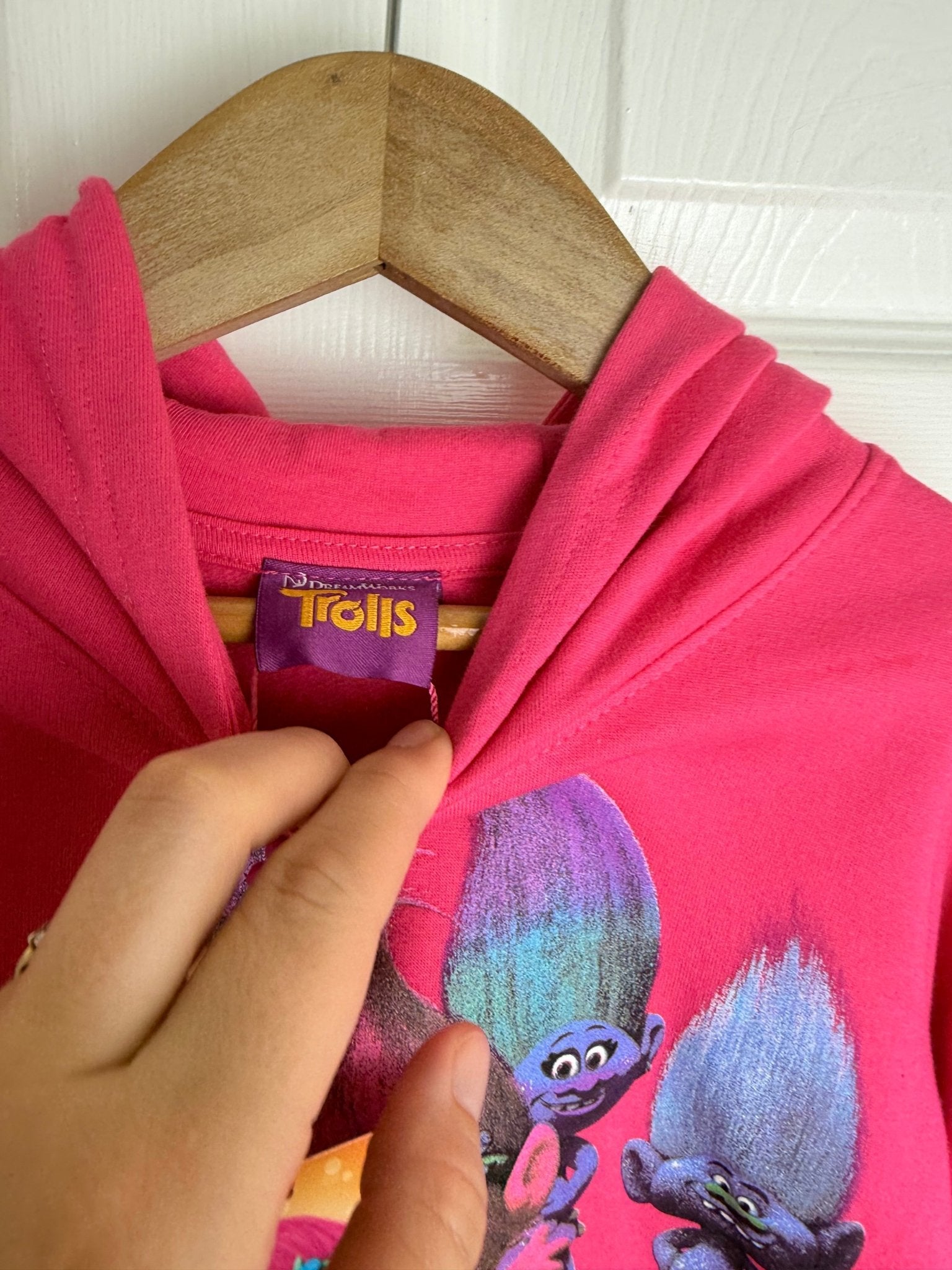 NEW Dreamworks Trolls Pink Hoodie - Girls 3 - 7 Years - Back On The Shelves High Street Discount Outlet Online UK