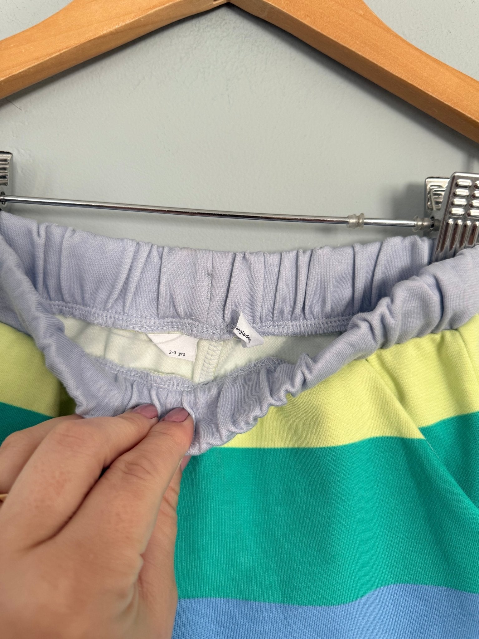 NEW Ex MS 100% Cotton Striped Shorts - Unisex 2 - 8 Years - Back On The Shelves High Street Discount Outlet Online UK