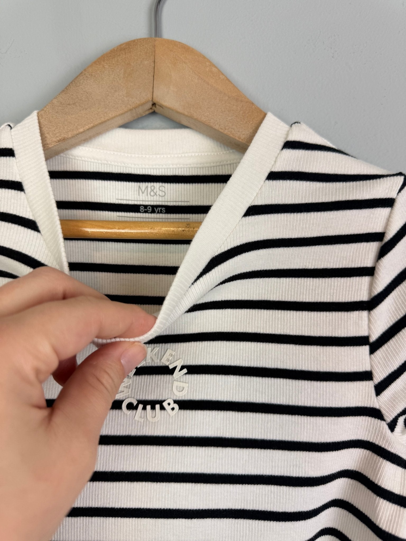 NEW Ex MS Striped Short Sleeve Top - Girls 2 - 16 Years - Back On The Shelves High Street Discount Outlet Online UK