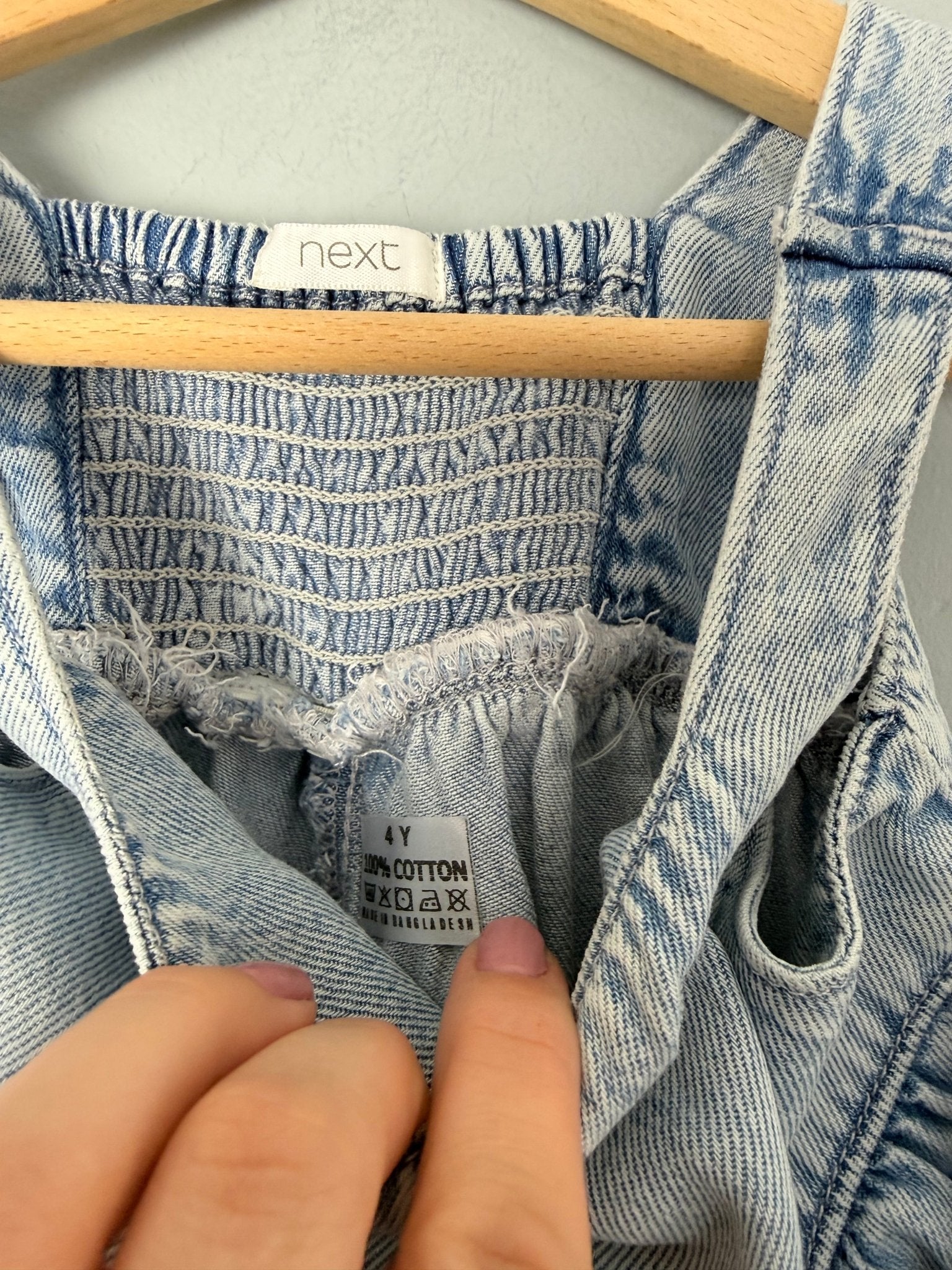 NEW Ex NXT 100% Cotton Denim Playsuit - Girls 3 - 12 Years - Back On The Shelves High Street Discount Outlet Online UK
