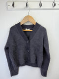 NEW Charcoal Fluffy Cropped Cardigan - Girls 5 - 6 Years - Back On The Shelves High Street Discount Outlet Online UK