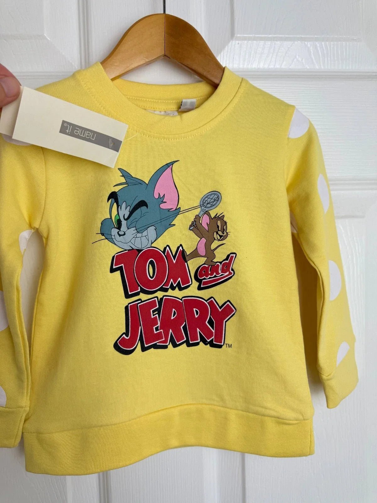 NEW Tom & Jerry Yellow Spotty Sweater 1 - 5 Years - Back On The Shelves High Street Discount Outlet Online UK